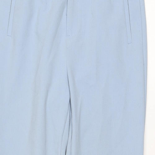 Stradivarius Womens Blue Polyester Dress Pants Trousers Size 10 L26 in Regular Zip