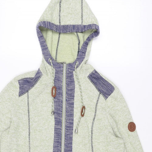 Collection L Womens Green Round Neck Polyester Full Zip Jumper Size 16