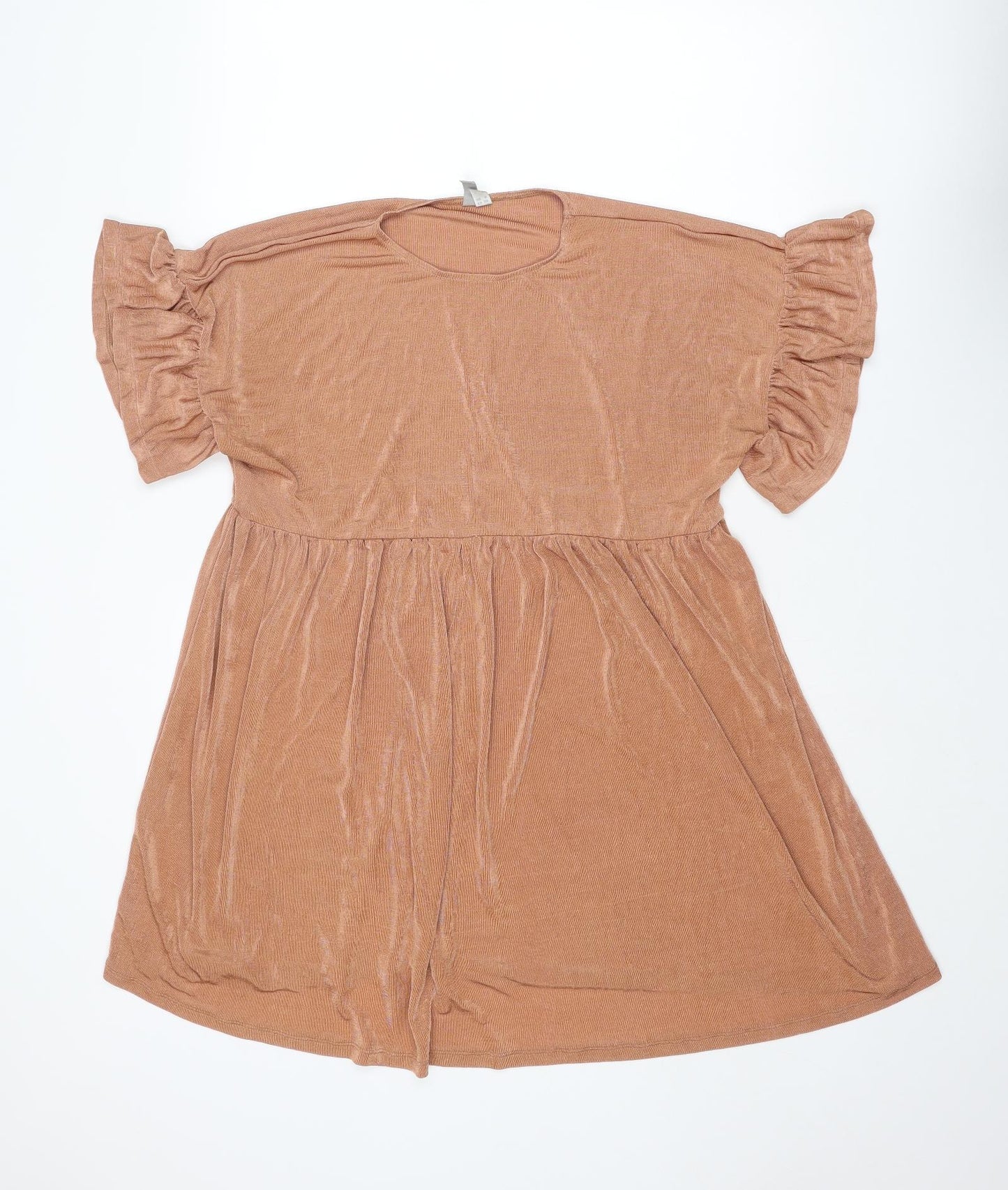 ASOS Womens Orange Polyester A-Line Size 8 Round Neck Pullover