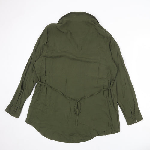 Savoir Womens Green Viscose Basic Blouse Size 20 Collared