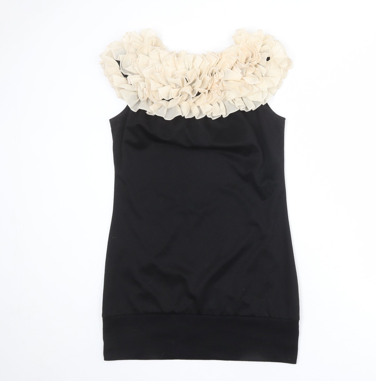 QED London Womens Black Polyester Mini Size 14 Round Neck Pullover