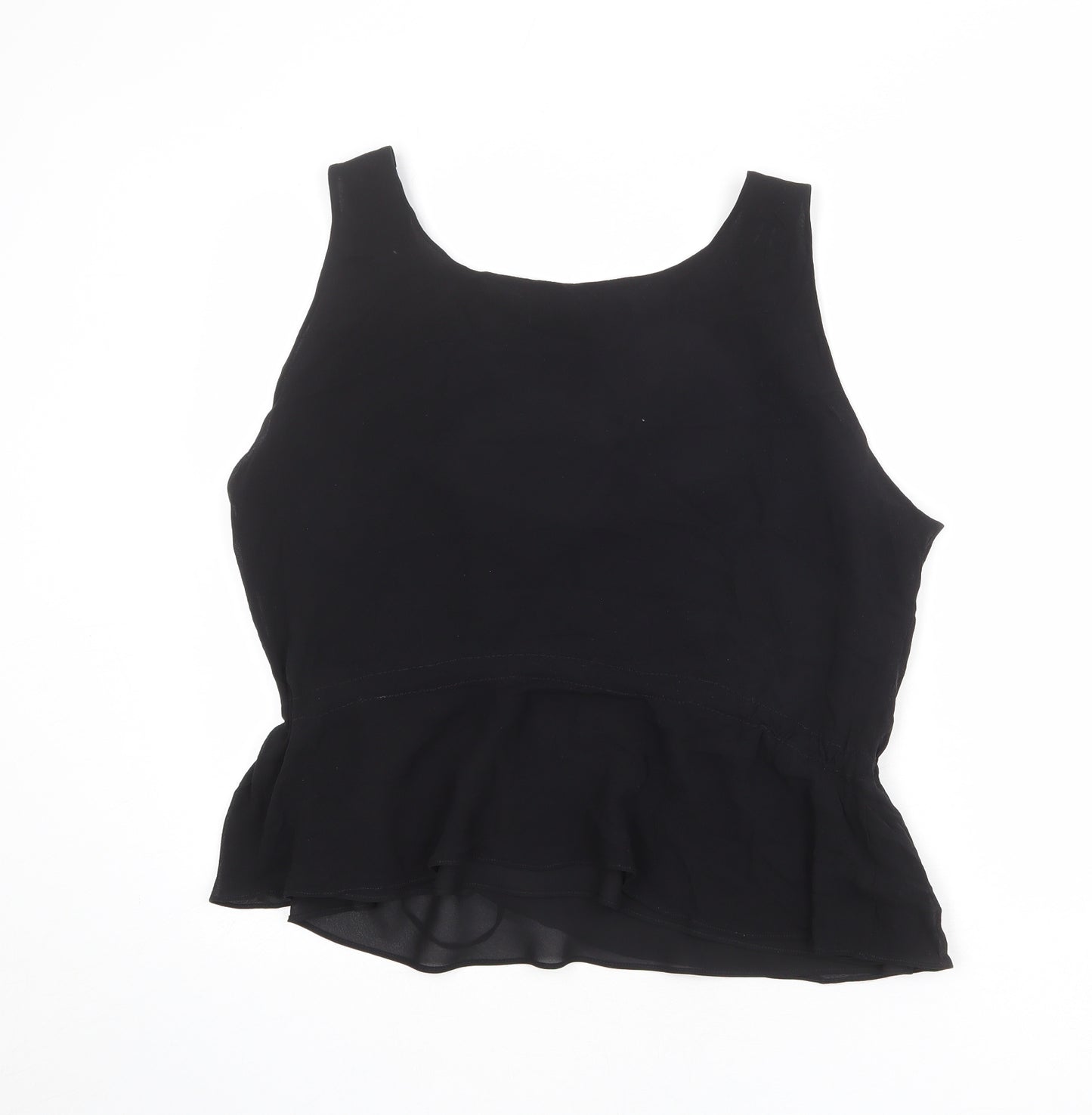 Windsmoor Womens Black Silk Basic Tank Size 22 Round Neck