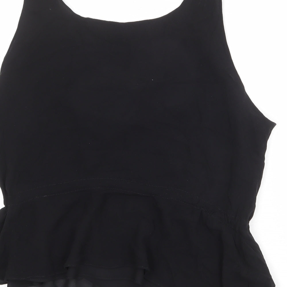 Windsmoor Womens Black Silk Basic Tank Size 22 Round Neck