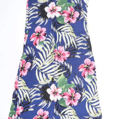 South Womens Multicoloured Floral Viscose Maxi Size 12 Scoop Neck Pullover