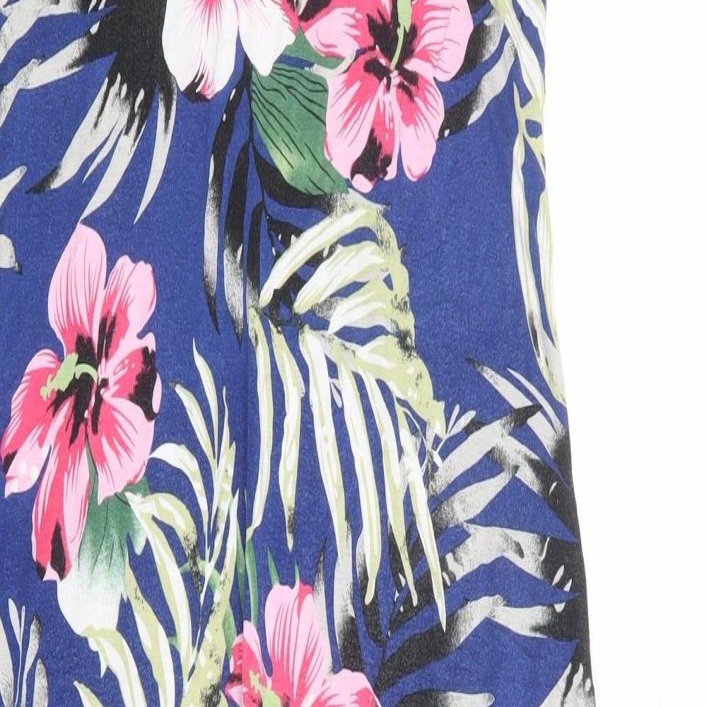 South Womens Multicoloured Floral Viscose Maxi Size 12 Scoop Neck Pullover
