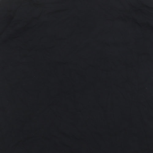 Marks and Spencer Womens Black 100% Cotton Basic T-Shirt Size 26 Round Neck