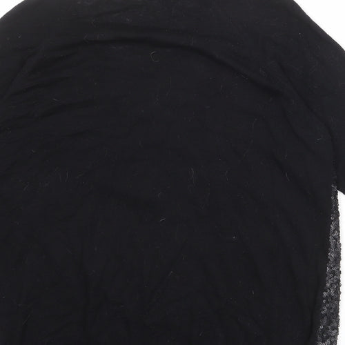 Whistles Womens Black Round Neck Nylon Pullover Jumper Size S