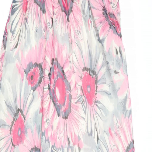 Mela London Womens Multicoloured Geometric Polyester A-Line Size S Square Neck Pullover