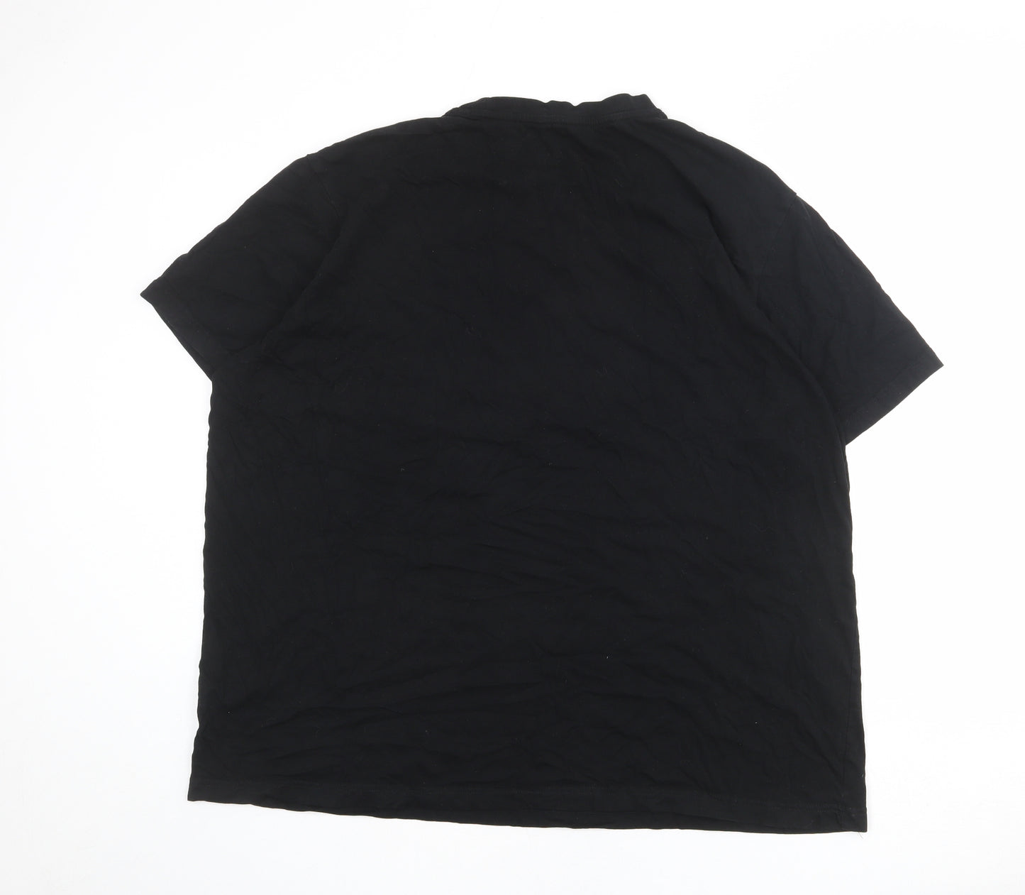 Cotton Traders Mens Black Cotton T-Shirt Size 3XL Round Neck
