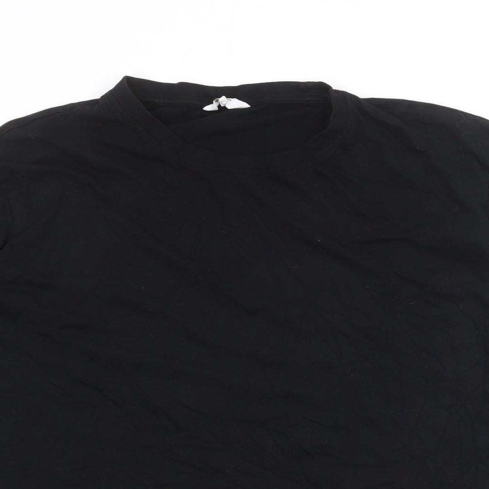 Cotton Traders Mens Black Cotton T-Shirt Size 3XL Round Neck