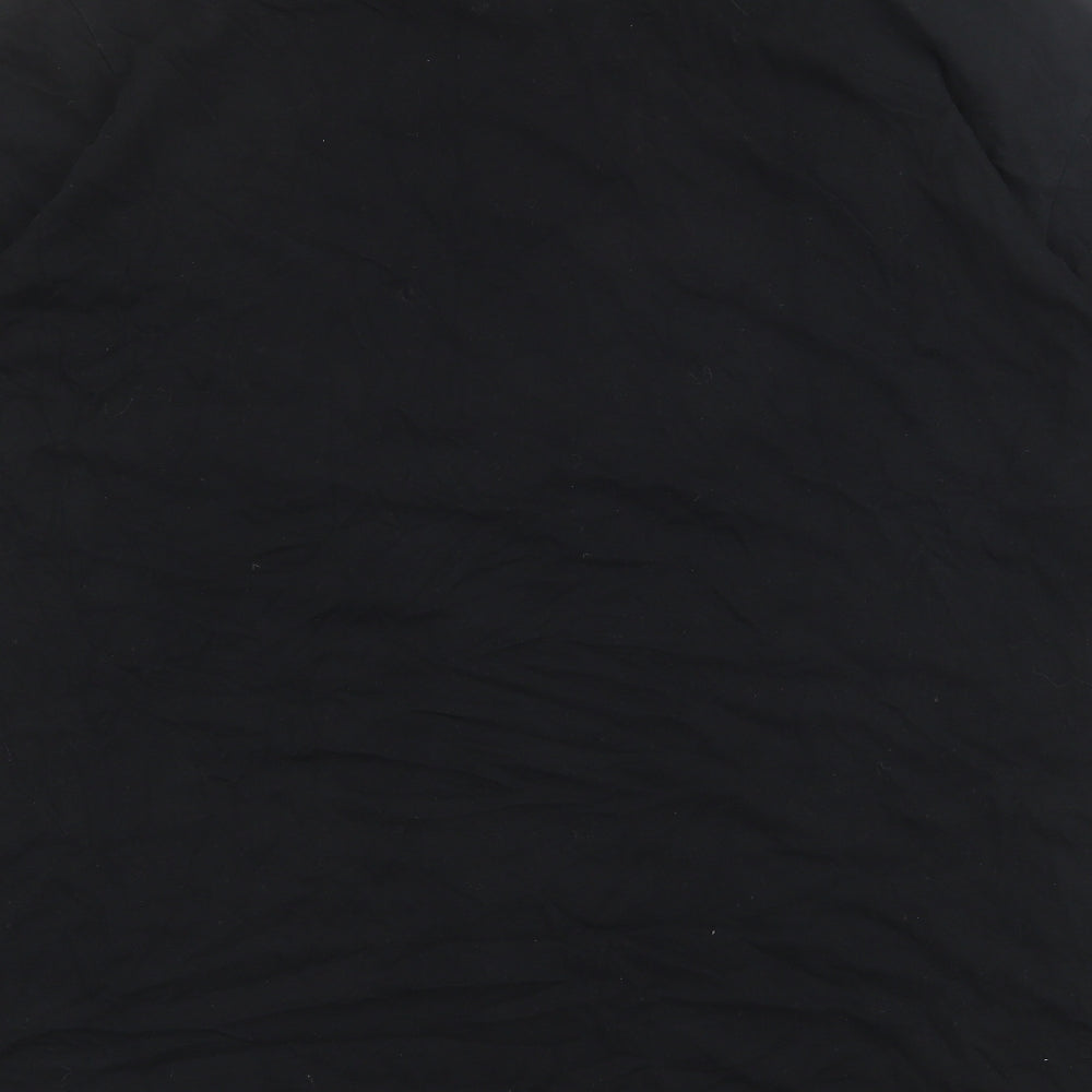 Cotton Traders Mens Black Cotton T-Shirt Size 3XL Round Neck