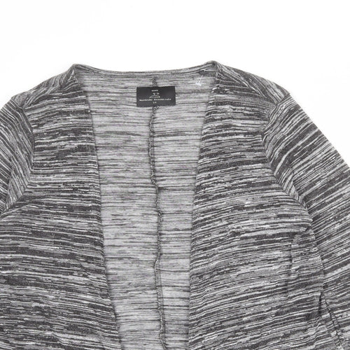NEXT Womens Grey V-Neck Polyester Cardigan Jumper Size 14