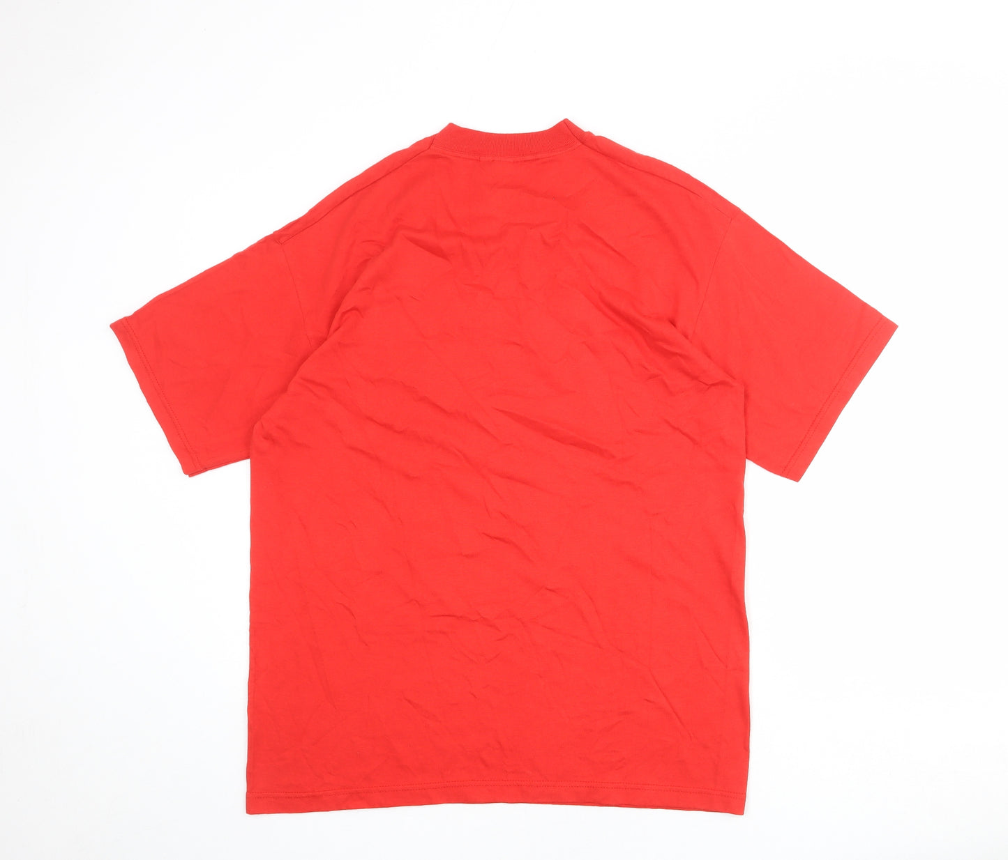 Coca-Cola Mens Red Cotton T-Shirt Size L Round Neck