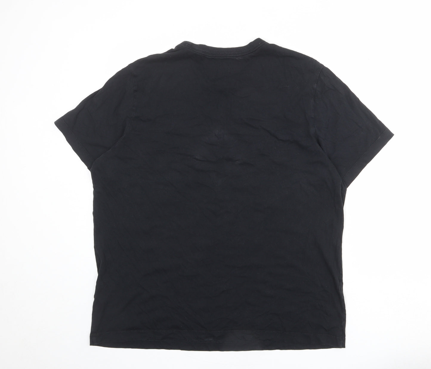 Nike Mens Black Polyester T-Shirt Size XL Round Neck