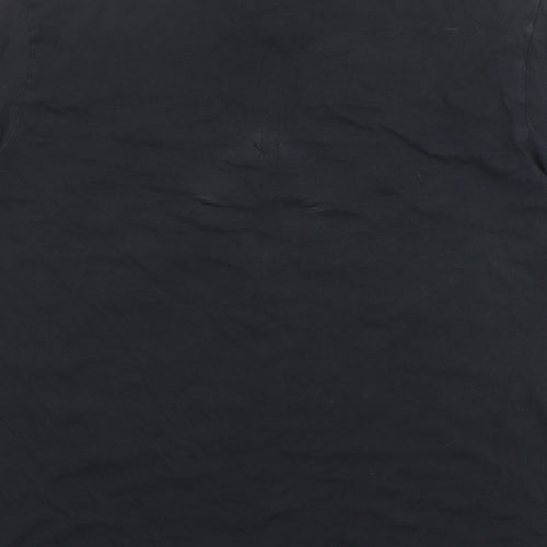 Nike Mens Black Polyester T-Shirt Size XL Round Neck