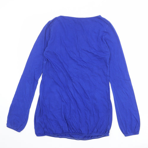 Dorothy Perkins Womens Blue 100% Cotton Basic T-Shirt Size 10 Square Neck