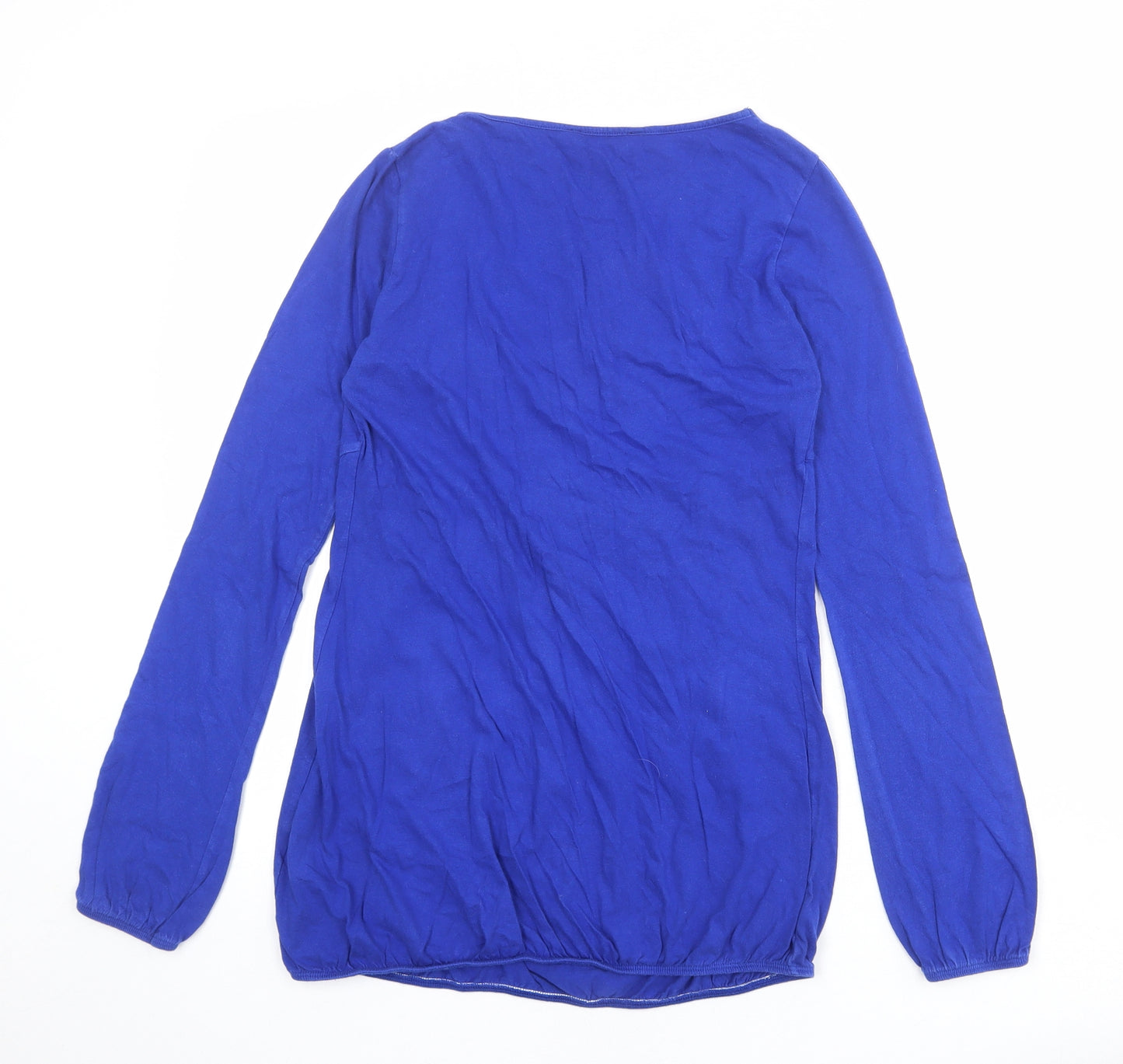 Dorothy Perkins Womens Blue 100% Cotton Basic T-Shirt Size 10 Square Neck