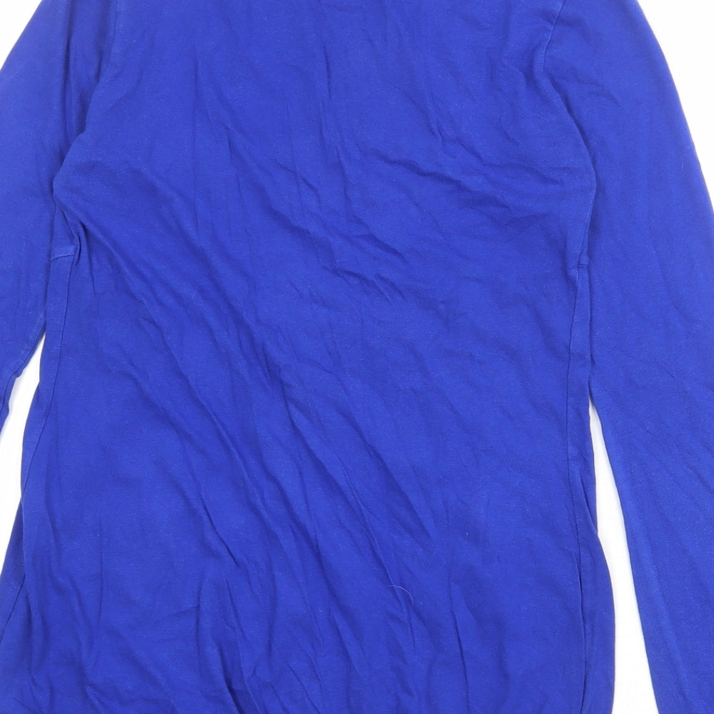 Dorothy Perkins Womens Blue 100% Cotton Basic T-Shirt Size 10 Square Neck