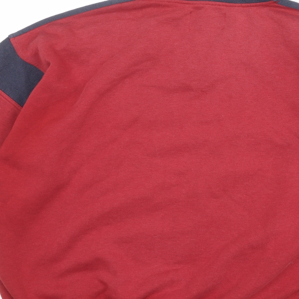 DASH Mens Red Polyester Pullover Sweatshirt Size L