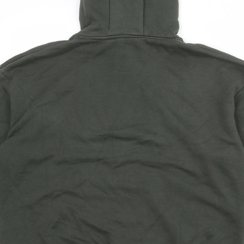 Pink Soda Womens Green Cotton Pullover Hoodie Size 14 Pullover