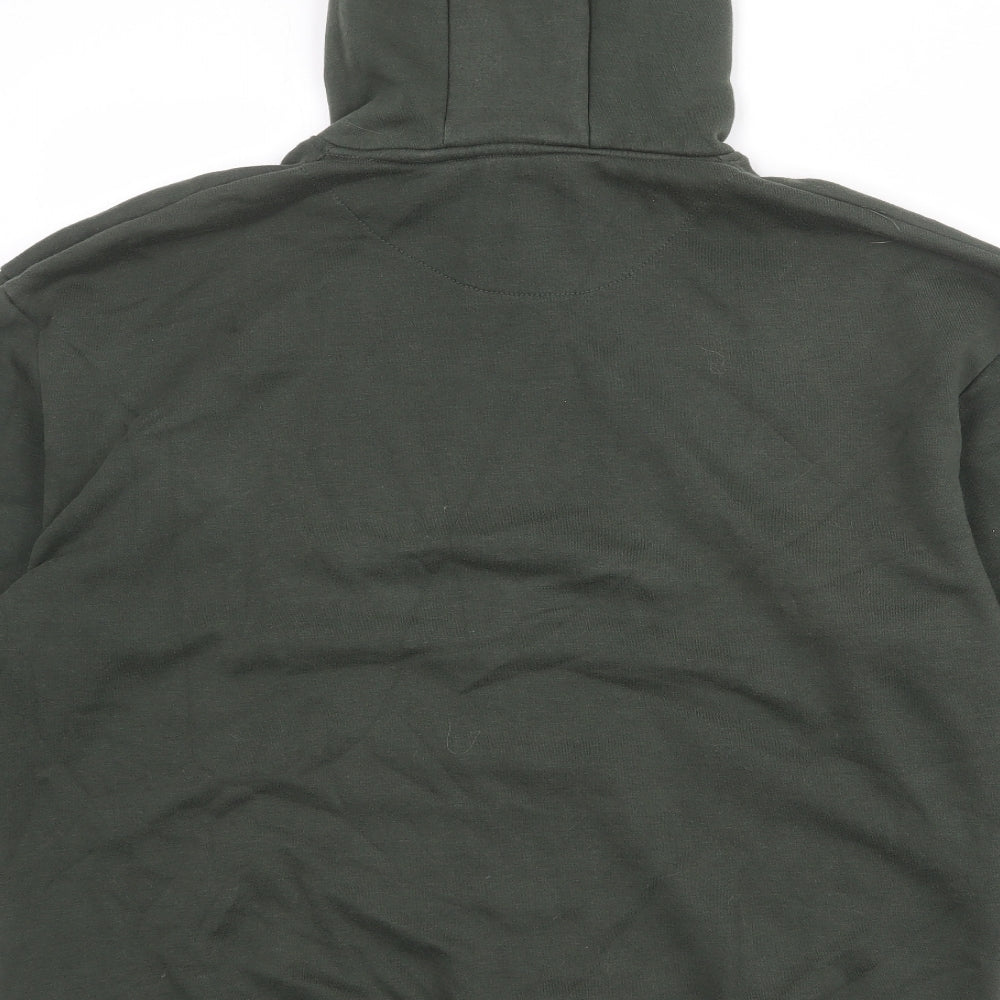 Pink Soda Womens Green Cotton Pullover Hoodie Size 14 Pullover