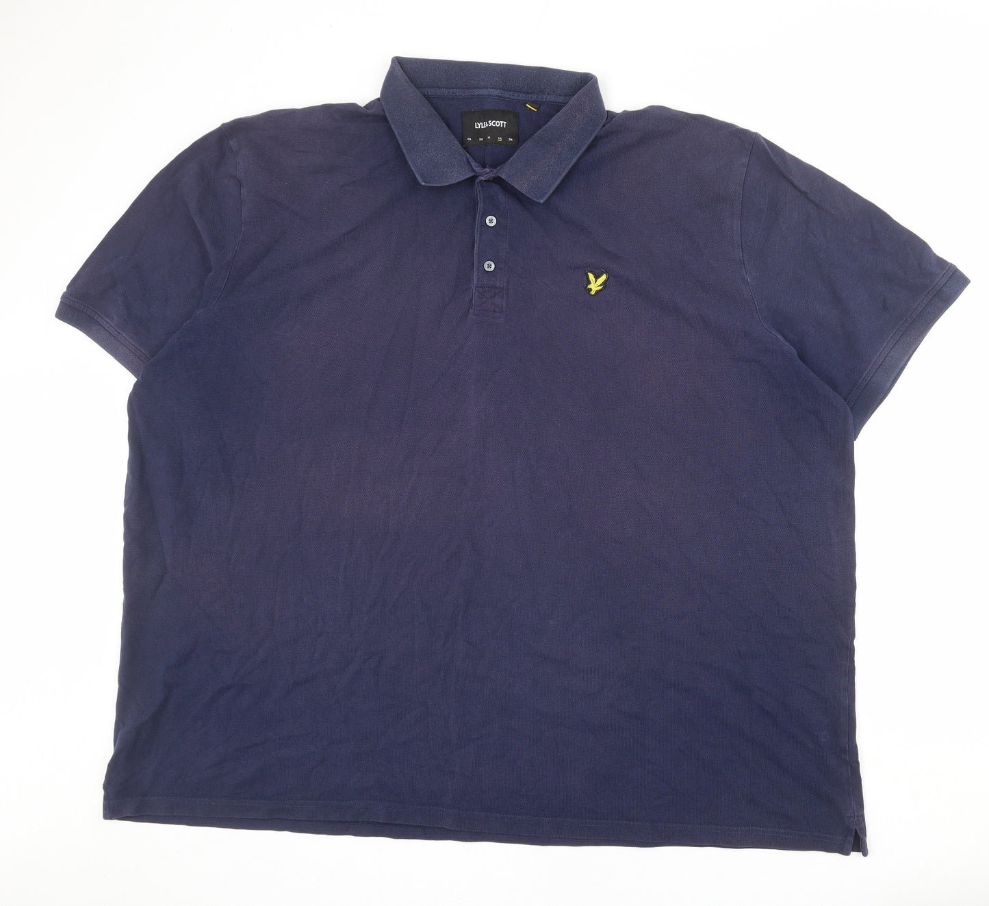 Lyle & Scott Mens Blue 100% Cotton Polo Size 4XL Collared Button
