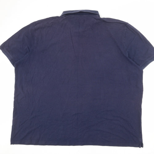 Lyle & Scott Mens Blue 100% Cotton Polo Size 4XL Collared Button