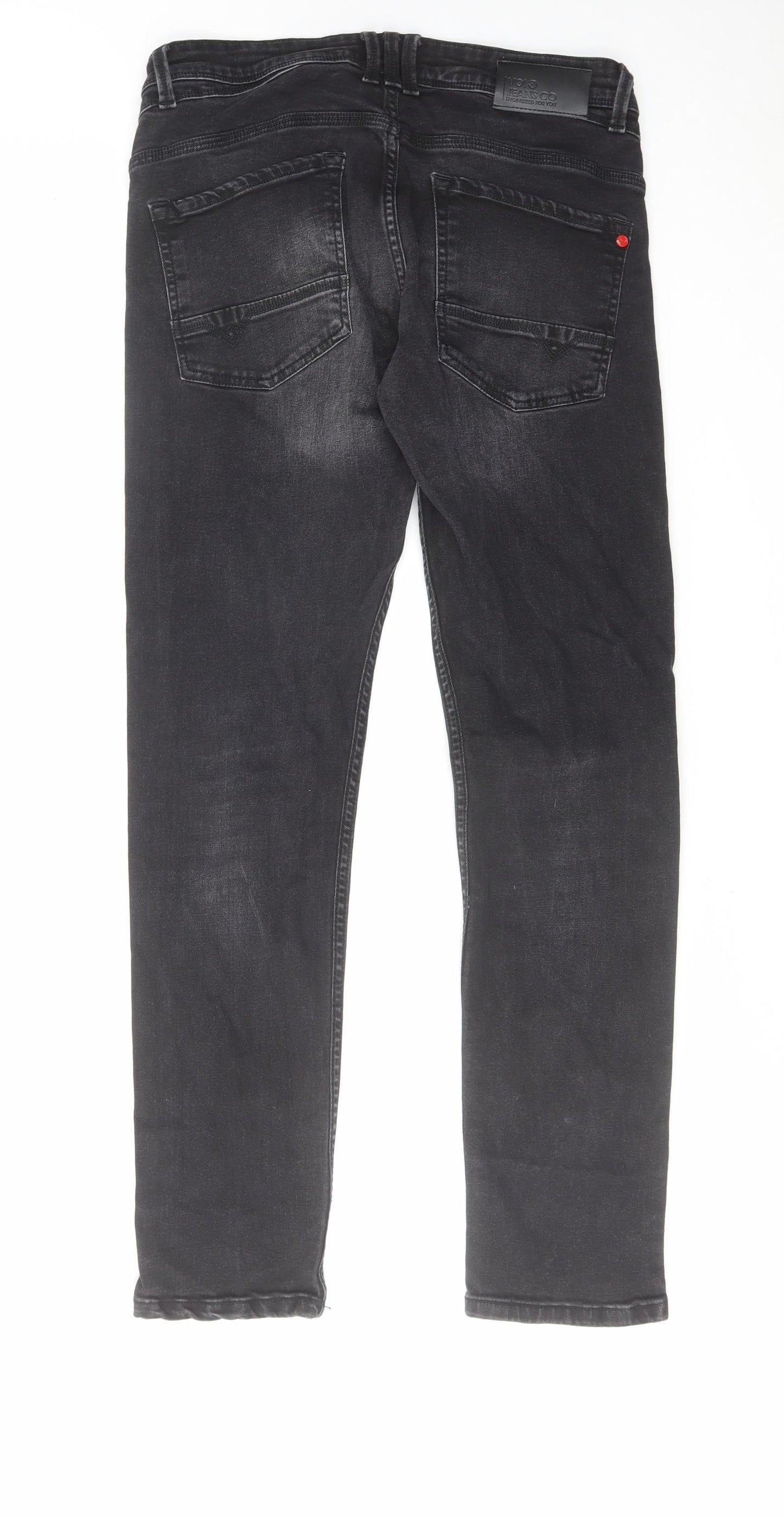 Voi Jeans Mens Black Cotton Skinny Jeans Size 32 in L32 in Regular Zip