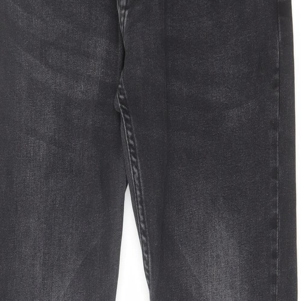 Voi Jeans Mens Black Cotton Skinny Jeans Size 32 in L32 in Regular Zip