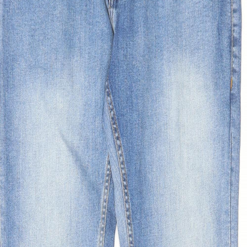 Matalan Mens Blue Cotton Skinny Jeans Size 32 in L32 in Regular Zip