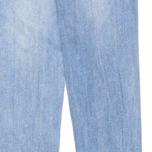 Matalan Mens Blue Cotton Skinny Jeans Size 32 in L32 in Regular Zip