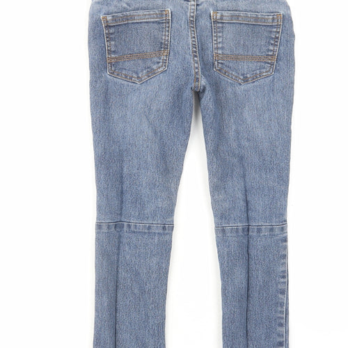 Denim & Co. Boys Blue Cotton Skinny Jeans Size 6-7 Years Slim Drawstring