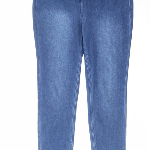 NEXT Womens Blue Cotton Jegging Jeans Size 12 L28 in Regular