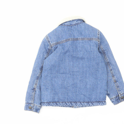 George Girls Blue Jacket Size 4-5 Years Button