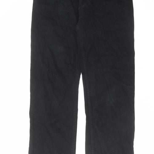 George Mens Black Cotton Straight Jeans Size 34 in L31 in Regular Zip