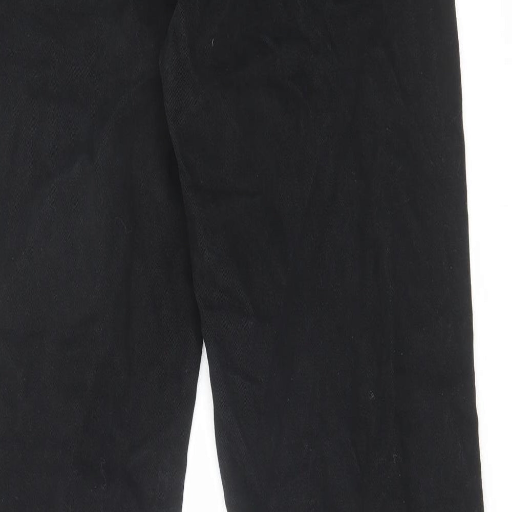 George Mens Black Cotton Straight Jeans Size 34 in L31 in Regular Zip