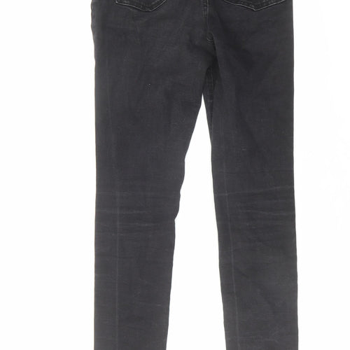 Denim & Co. Womens Black Cotton Skinny Jeans Size 10 L28 in Regular Zip