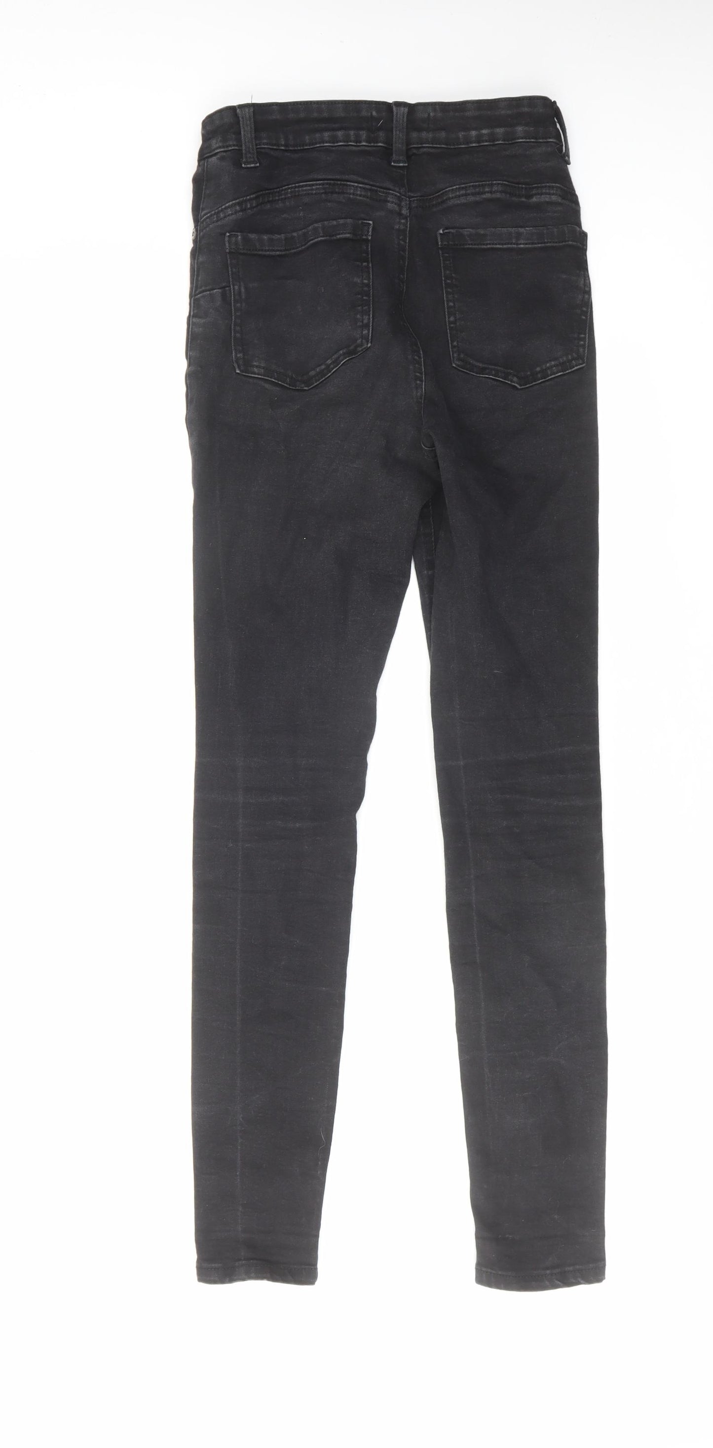 Denim & Co. Womens Black Cotton Skinny Jeans Size 10 L28 in Regular Zip