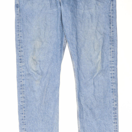 Artik Mens Blue Cotton Straight Jeans Size 34 in L34 in Regular Button