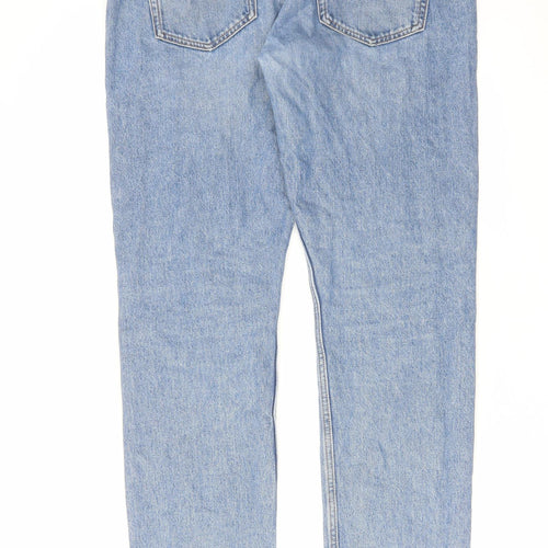 Artik Mens Blue Cotton Straight Jeans Size 34 in L34 in Regular Button