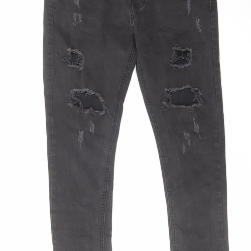 Terance Kole Womens Black Cotton Skinny Jeans Size 32 in L31 in Regular Zip