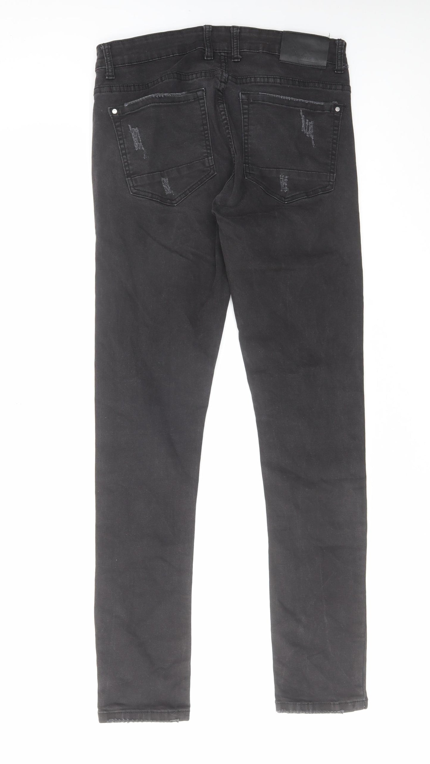 Terance Kole Womens Black Cotton Skinny Jeans Size 32 in L31 in Regular Zip