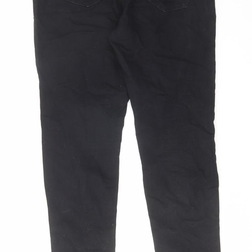Denim & Co. Womens Black Cotton Skinny Jeans Size 12 L26 in Regular Zip