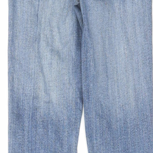 Blue Zoo Boys Blue Cotton Skinny Jeans Size 10 Years Regular Zip - Distressed