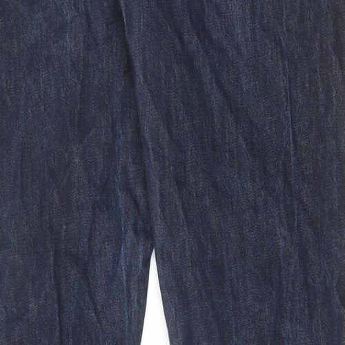 Carhartt Mens Blue Cotton Straight Jeans Size 34 in L32 in Regular Button