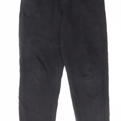 Red Tag Womens Black Cotton Tapered Jeans Size 12 L28 in Regular Zip
