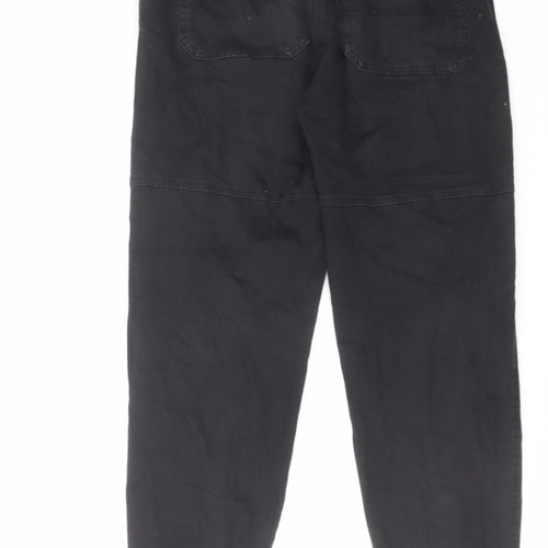 Red Tag Womens Black Cotton Tapered Jeans Size 12 L28 in Regular Zip