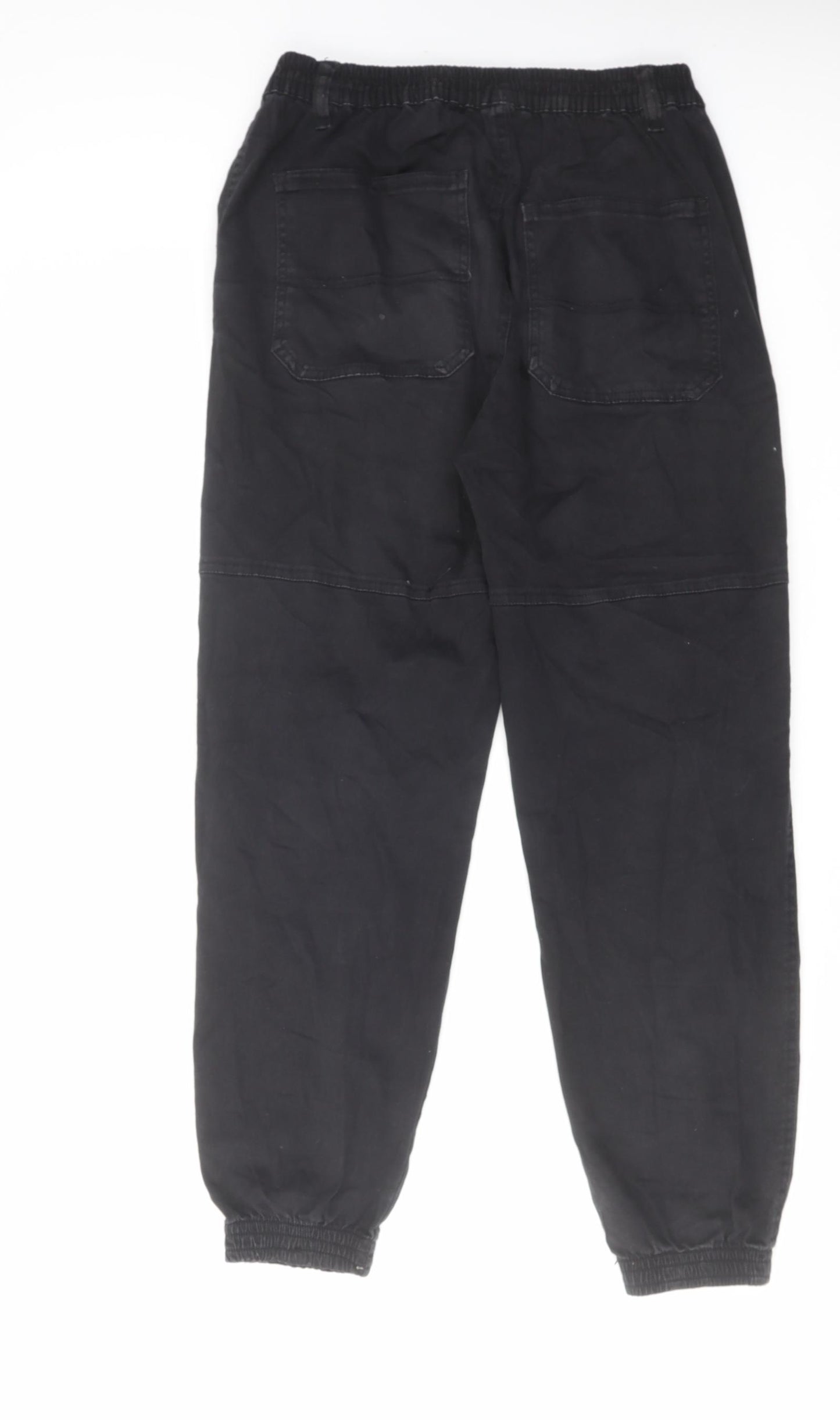 Red Tag Womens Black Cotton Tapered Jeans Size 12 L28 in Regular Zip