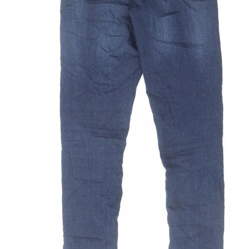 Topshop Womens Blue Cotton Skinny Jeans Size 26 in L30 in Regular Zip