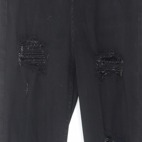 Topshop Womens Black Cotton Skinny Jeans Size 26 in L28 in Regular Zip